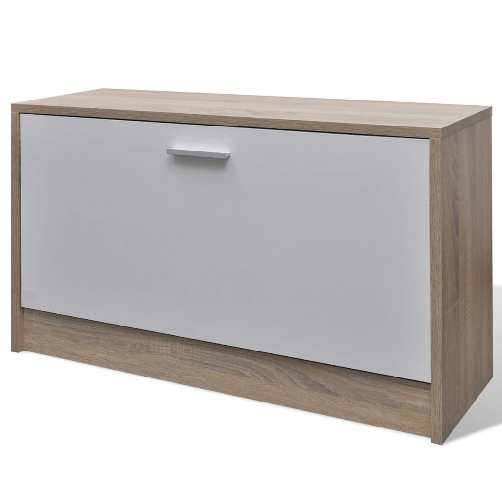 And White 3-In-1 Wooden Shoe Cabinet Set
