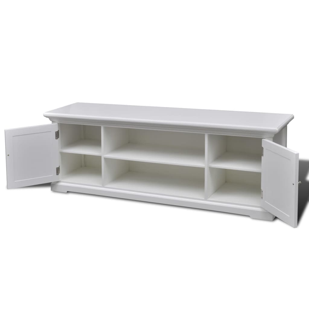 Tv Stand White Wood