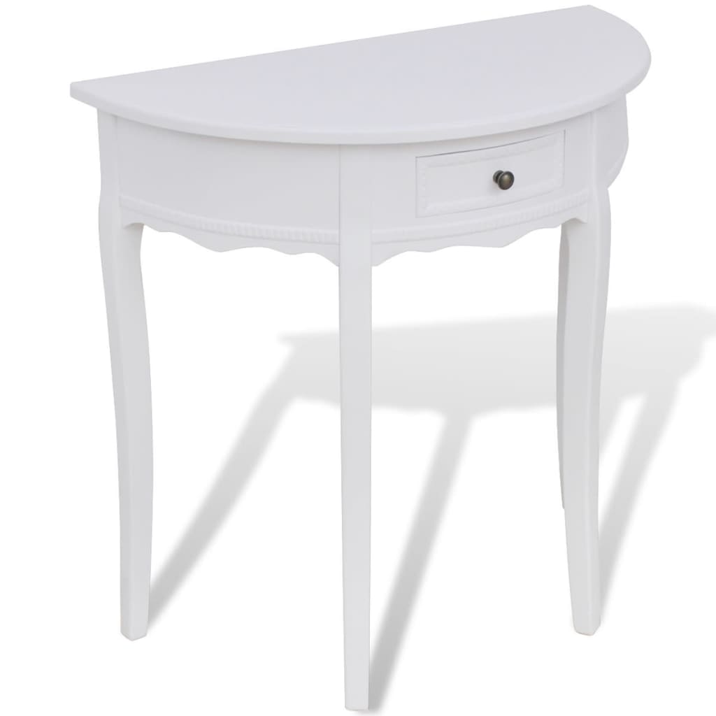 Console Table With Drawer And Top Half-Round