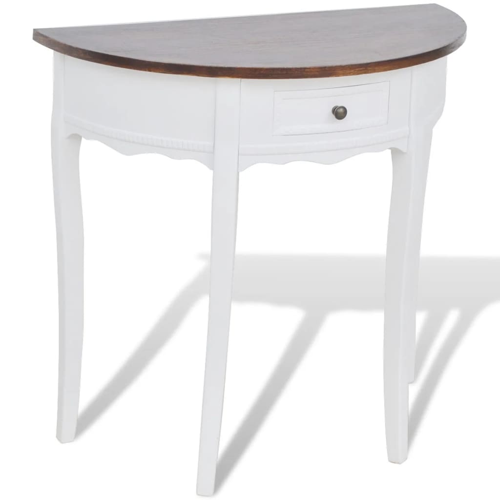 Console Table With Drawer And Top Half-Round
