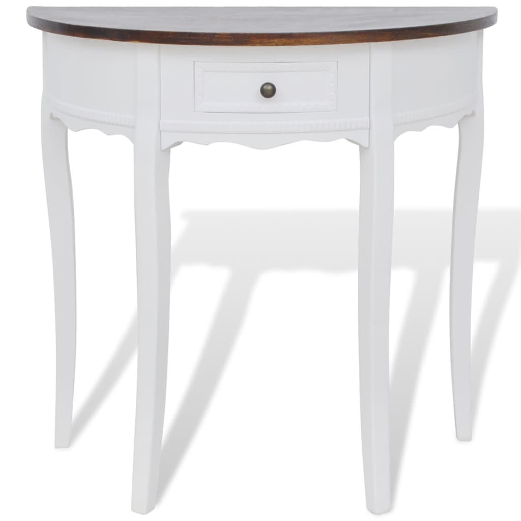 Console Table With Drawer And Top Half-Round