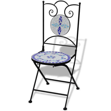 Folding Bistro Chairs 2 Pcs Ceramic And White