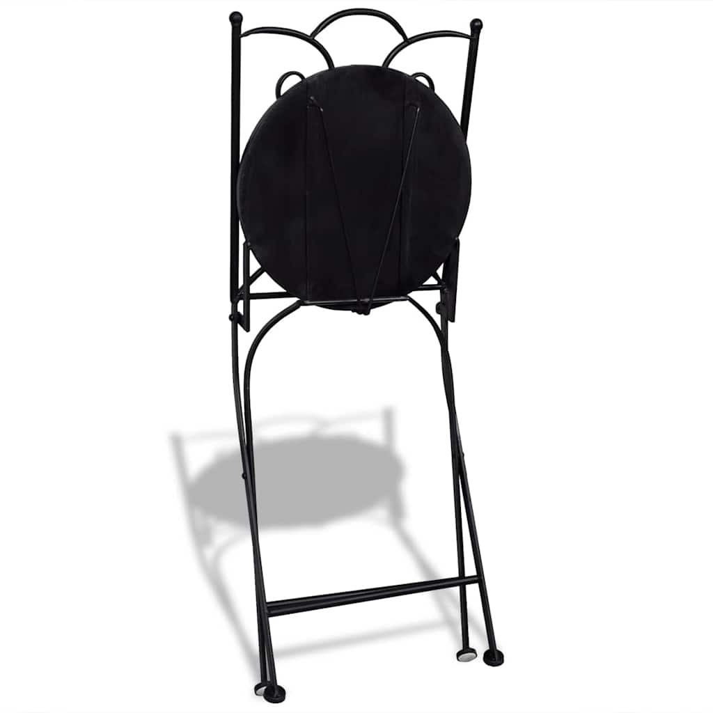 Folding Bistro Chairs 2 Pcs Ceramic And White