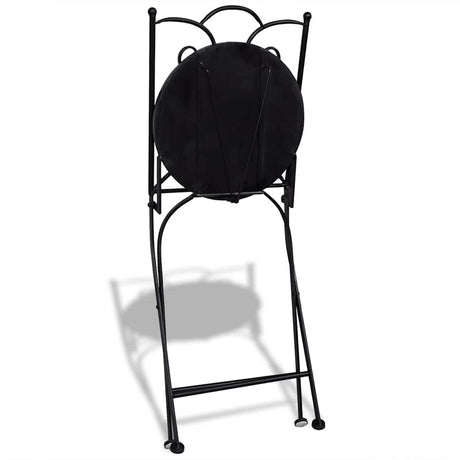 Folding Bistro Chairs 2 Pcs Ceramic And White