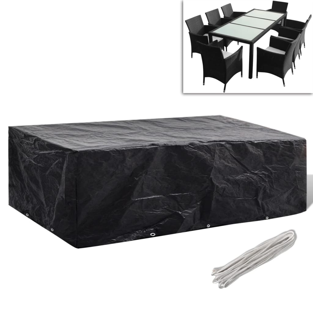 Garden Furniture Covers 2Pcs 4 Person Poly Rattan 113X113Cm