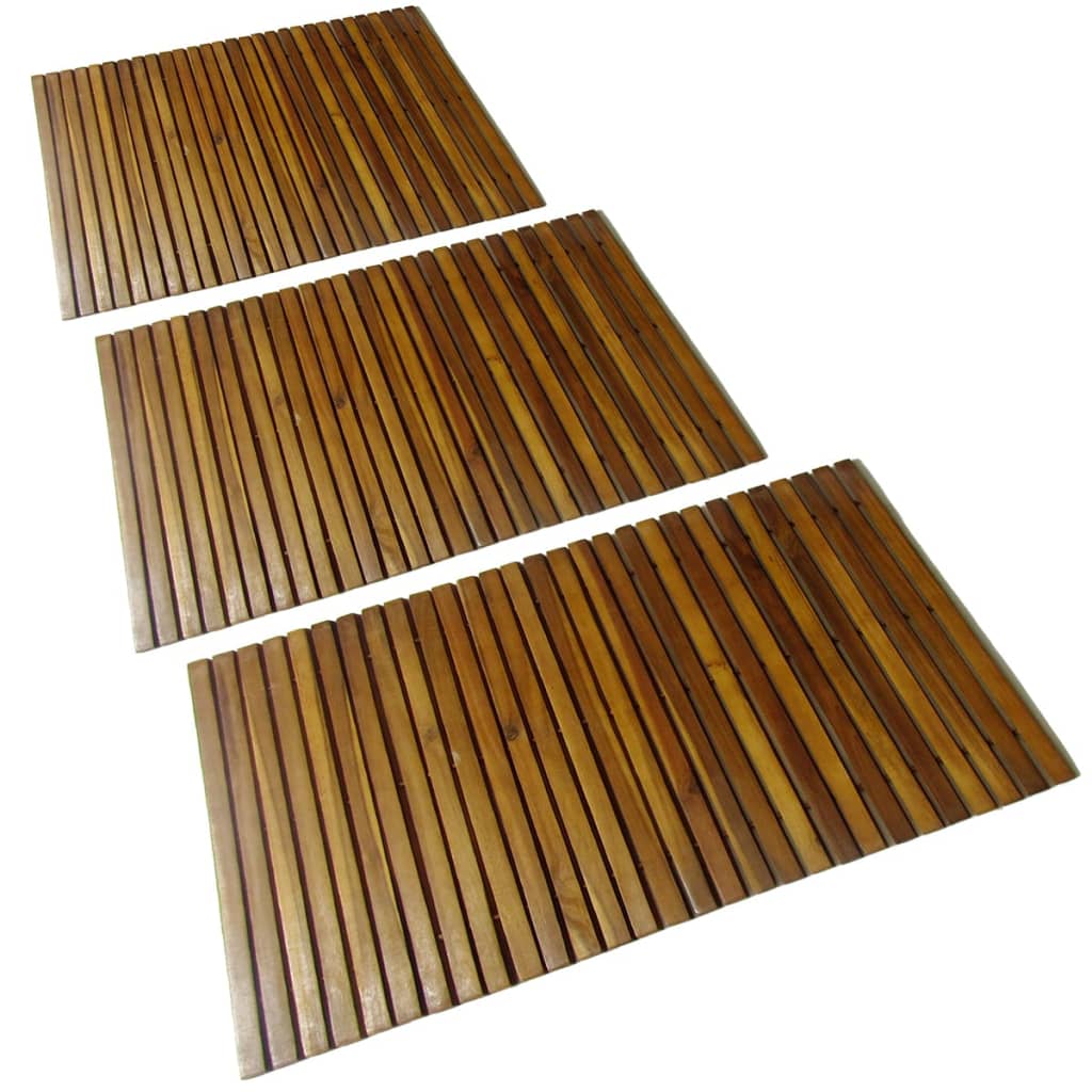 2 Pcs Acacia Bath Mat