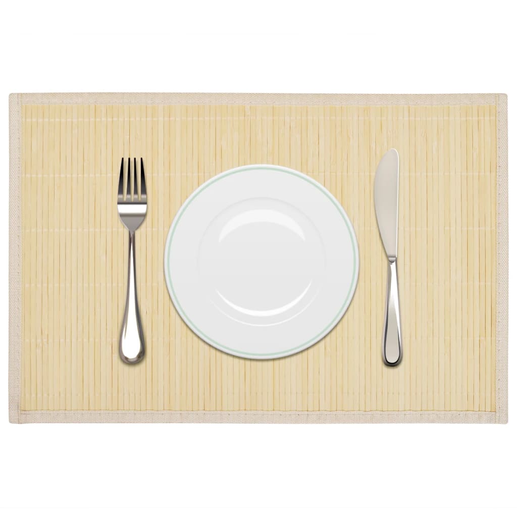 6 Bamboo Placemats 30 X 45 Cm