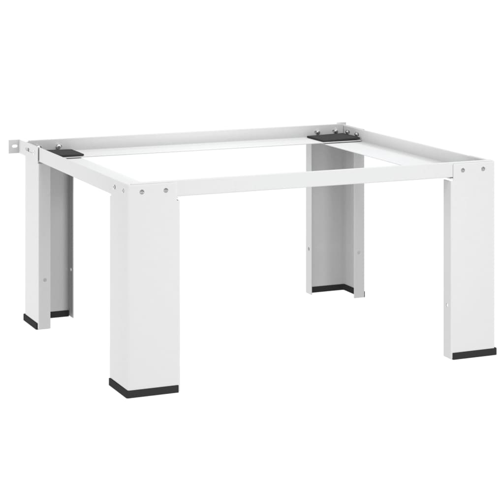 Washing And Drying Machine Pedestal With Pull-Out Shelves White