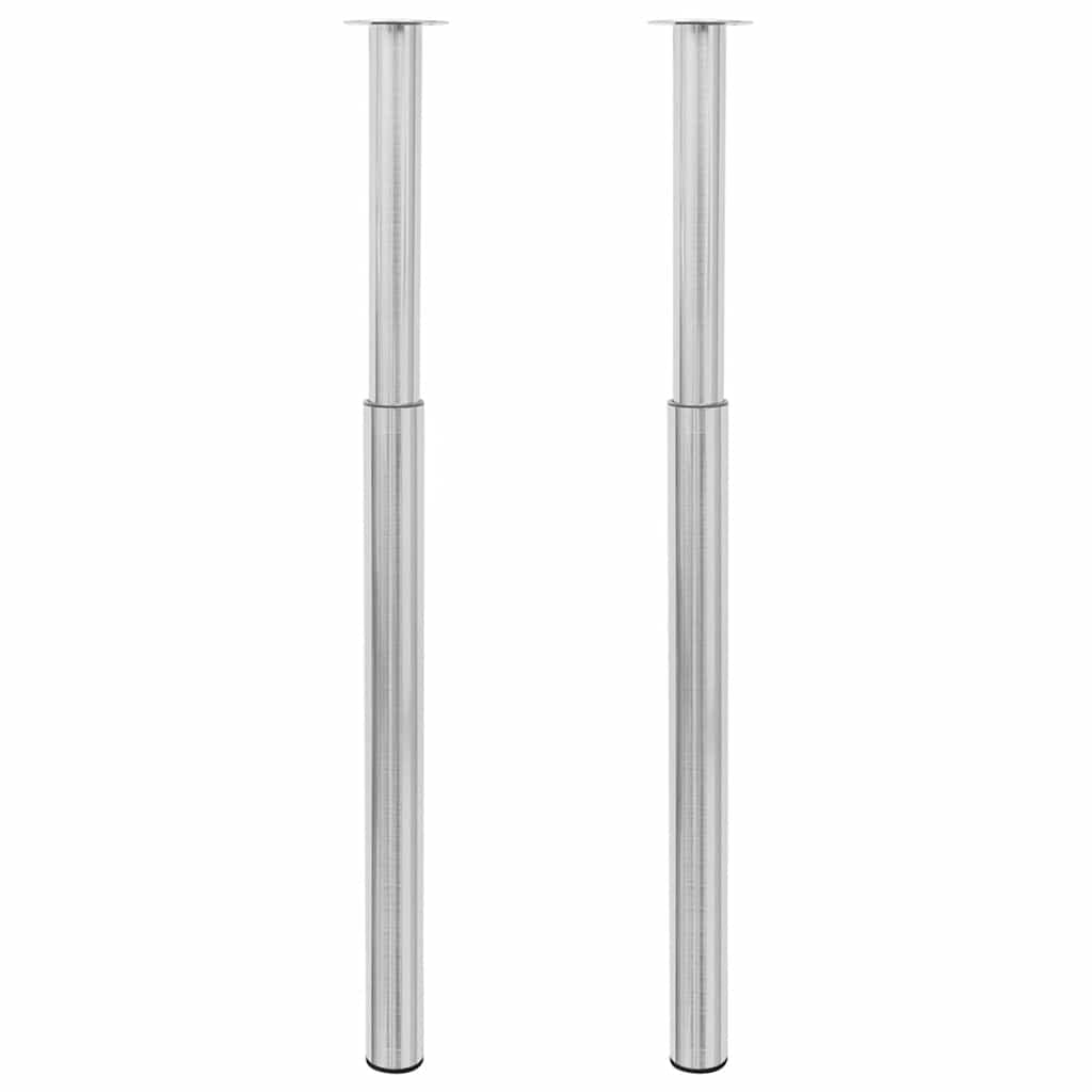 2 Telescopic Table Legs 710 Mm-1100 Mm