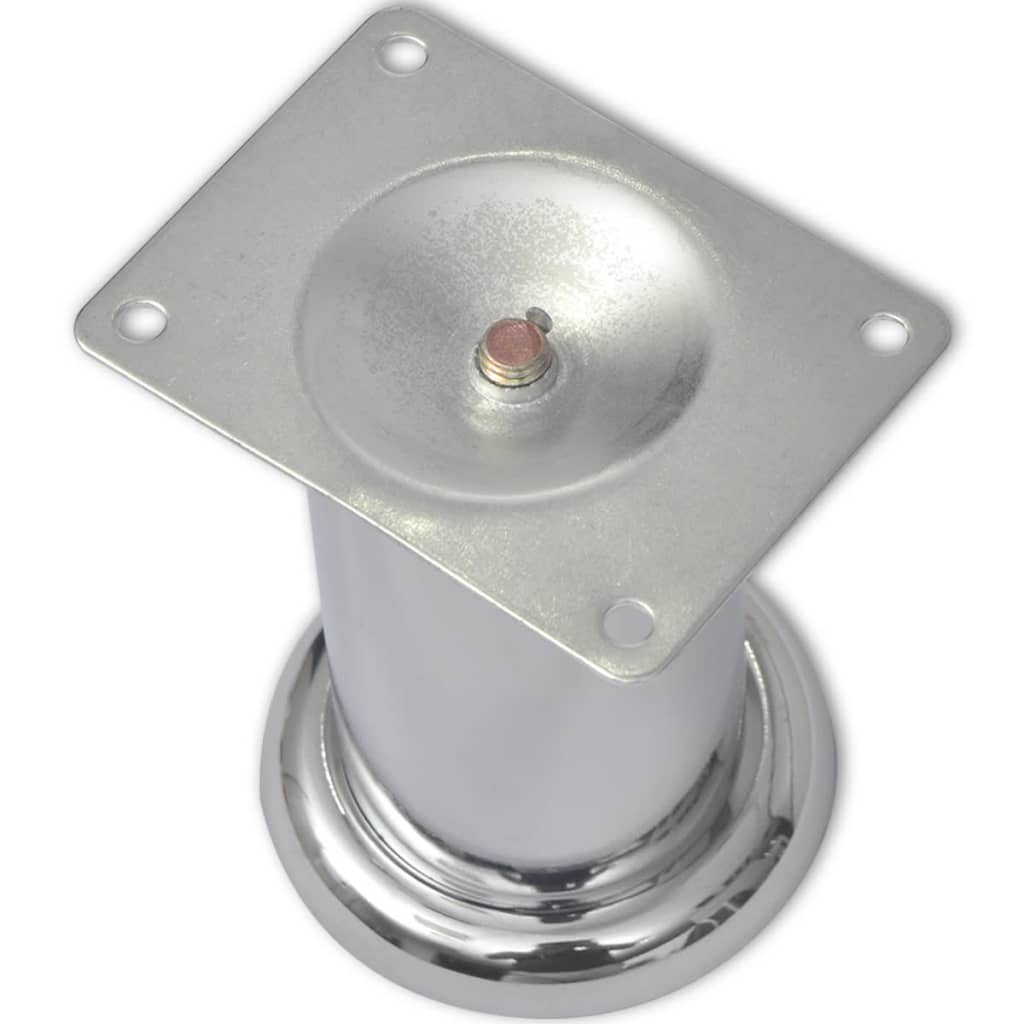 4 Round Sofa Legs Chrome