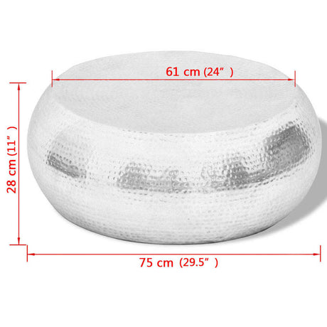 Hammered Aluminium Coffee Table