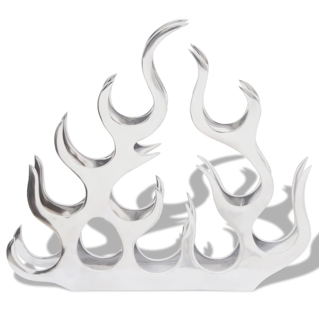 Wine Stand For 11 Bottles Silver Aluminium