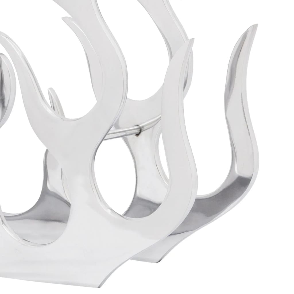 Wine Stand For 11 Bottles Silver Aluminium