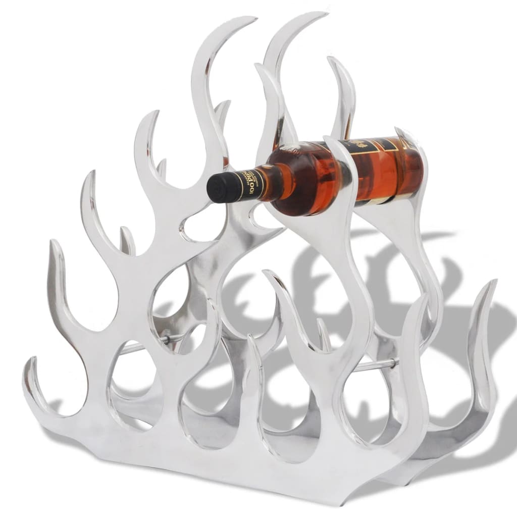 Wine Stand For 11 Bottles Silver Aluminium