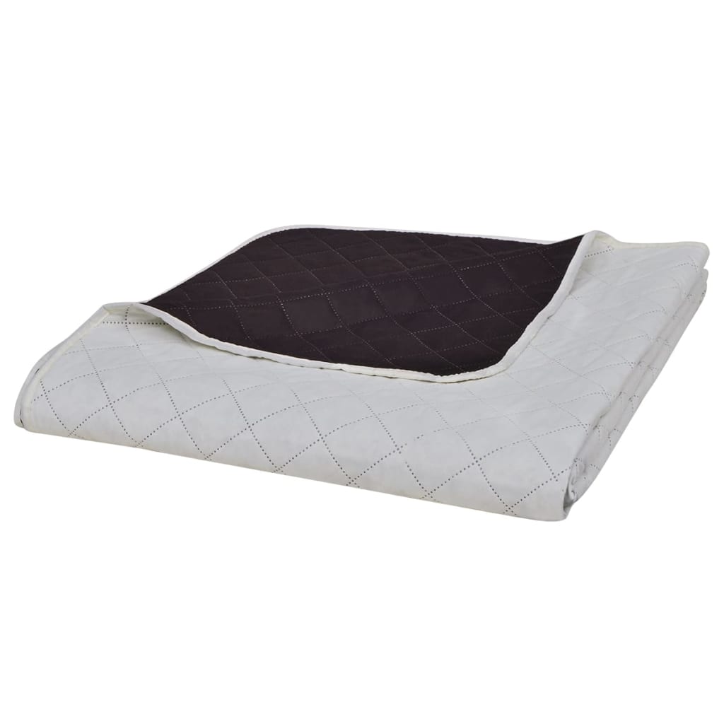 Double-Sided Quilted Bedspread Black/Grey