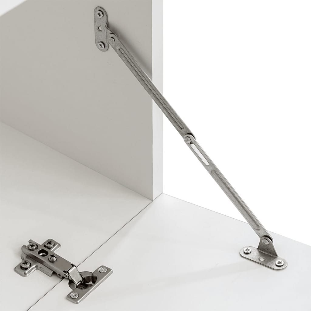 4 Pcs High Gloss Wall Display Cabinet Tv Unit With Led Lighting