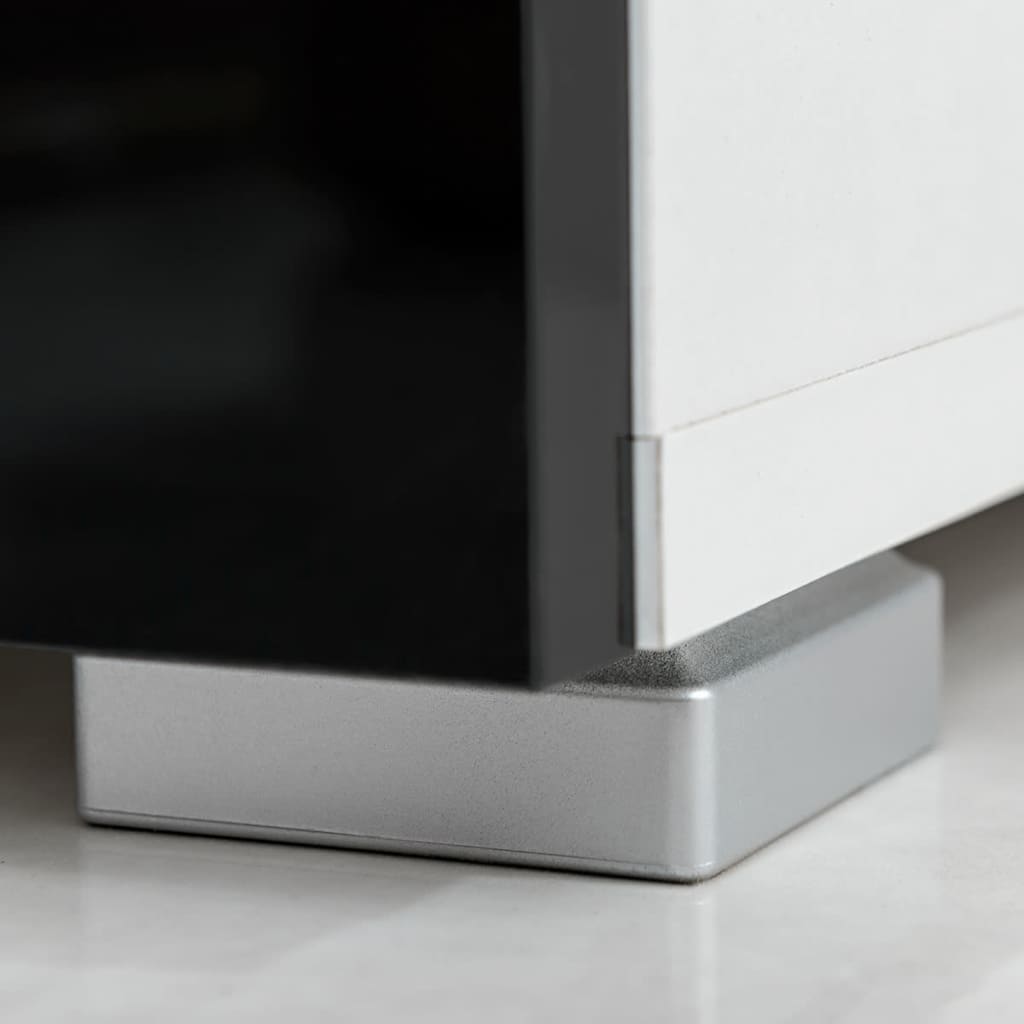 4 Pcs High Gloss Wall Display Cabinet Tv Unit With Led Lighting