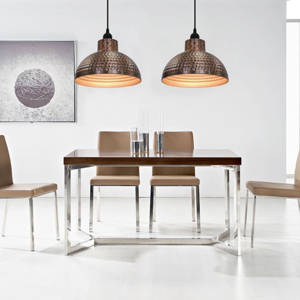 Ceiling Lamps 2 Pcs Semi-Spherical Copper Colour