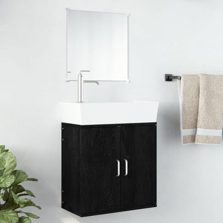 2 Piece Bathroom Furniture Set Engineered Wood