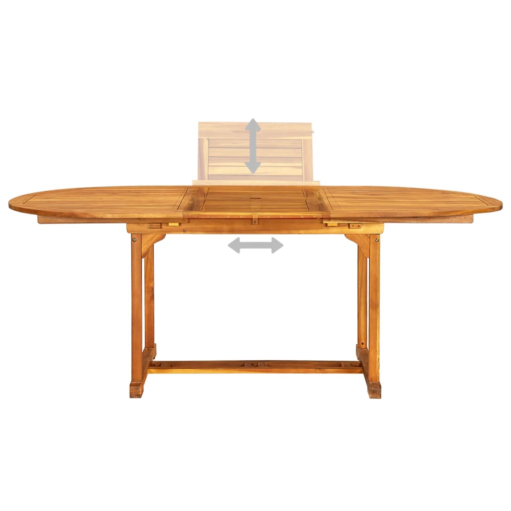 7 Piece Outdoor Dining Set Solid Acacia Wood