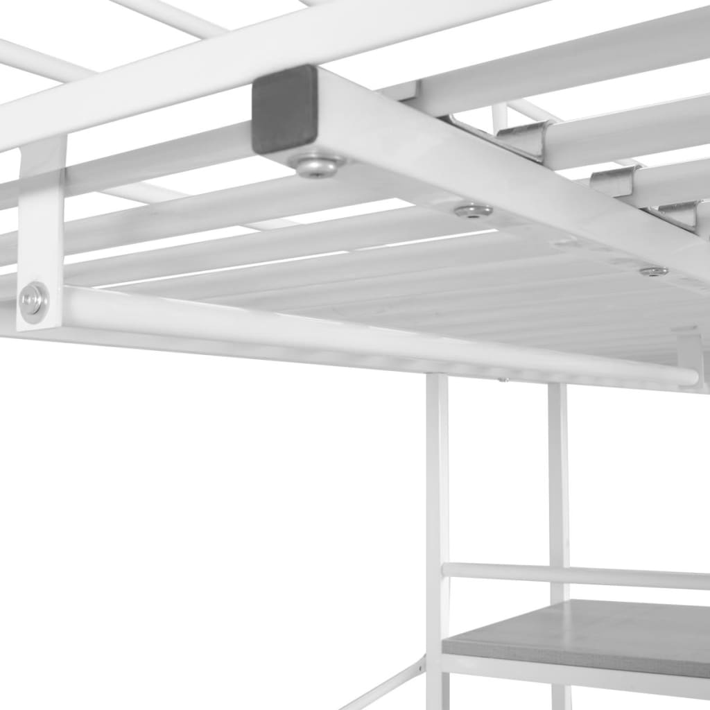 High Sleeper Bed Without Mattress & Brown Metal