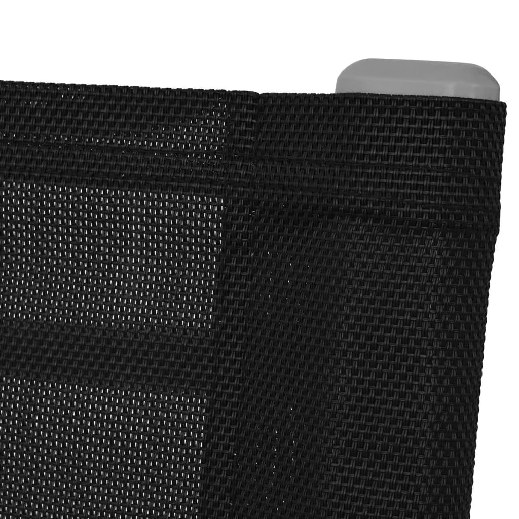 Garden Rocking Chairs 2 Pcs Steel And Textilene Black