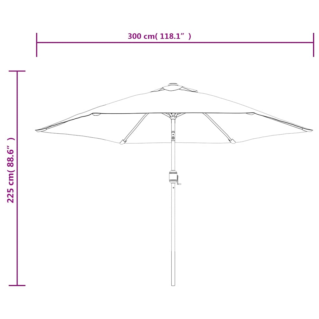 Led Cantilever Garden Parasol 3 M
