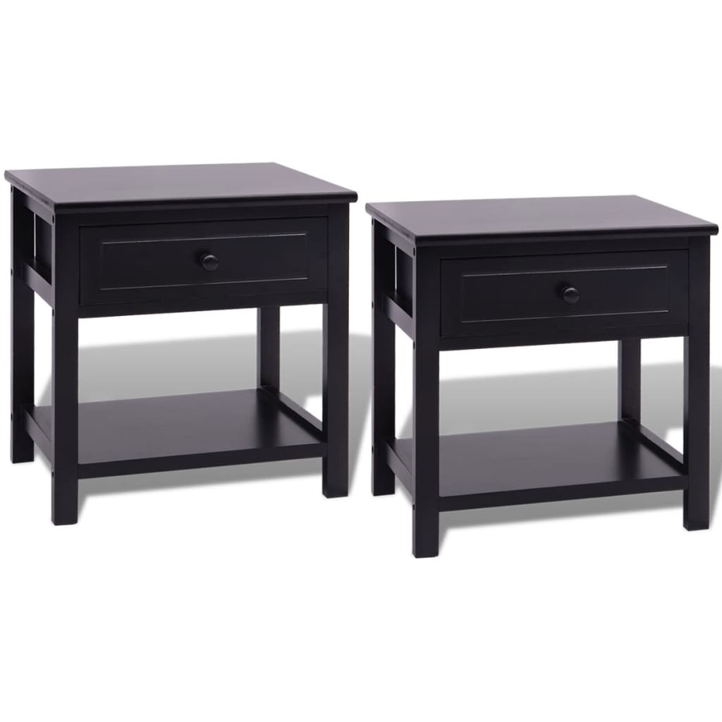 Bedside Cabinets 2 Pcs Wood