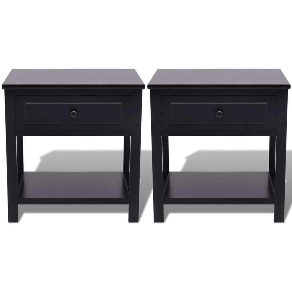 Bedside Cabinets 2 Pcs Wood