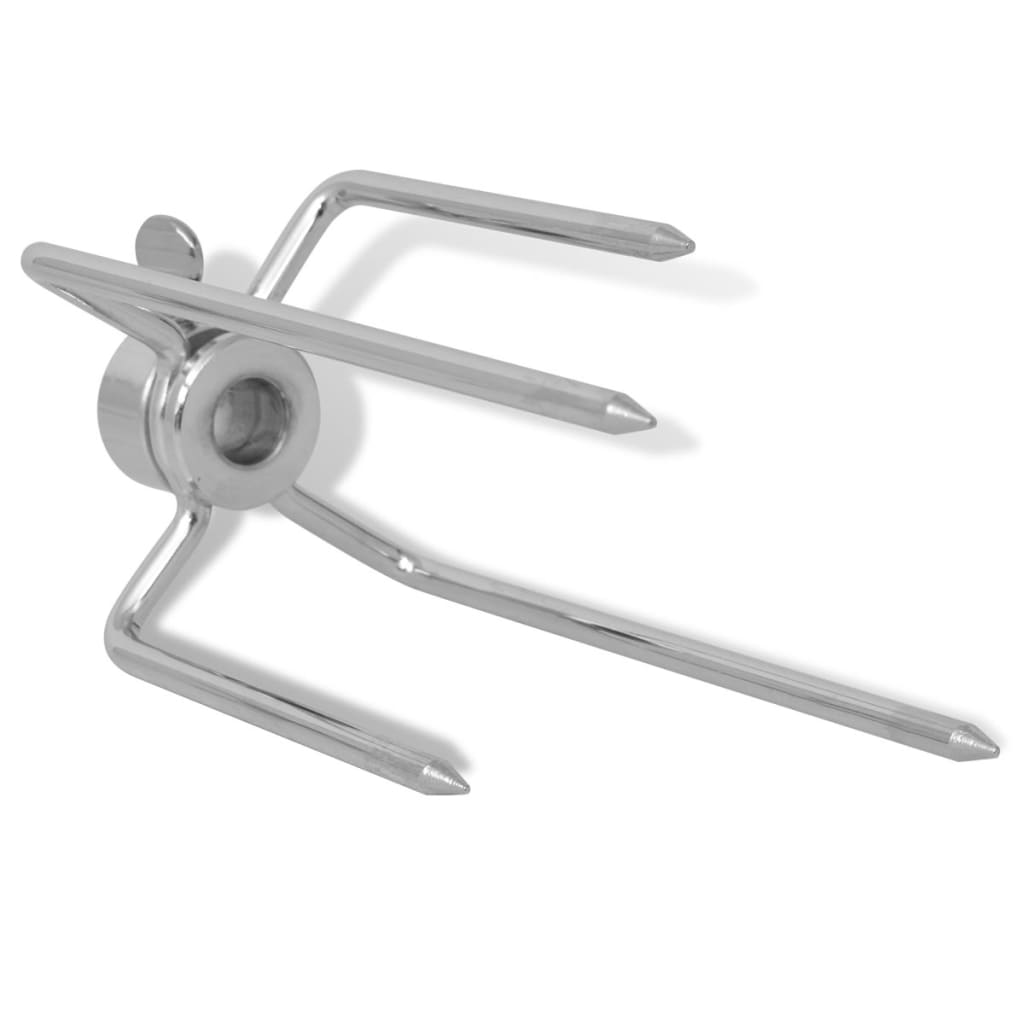 Bbq Rotisserie Spit Forks 2 Pcs Steel