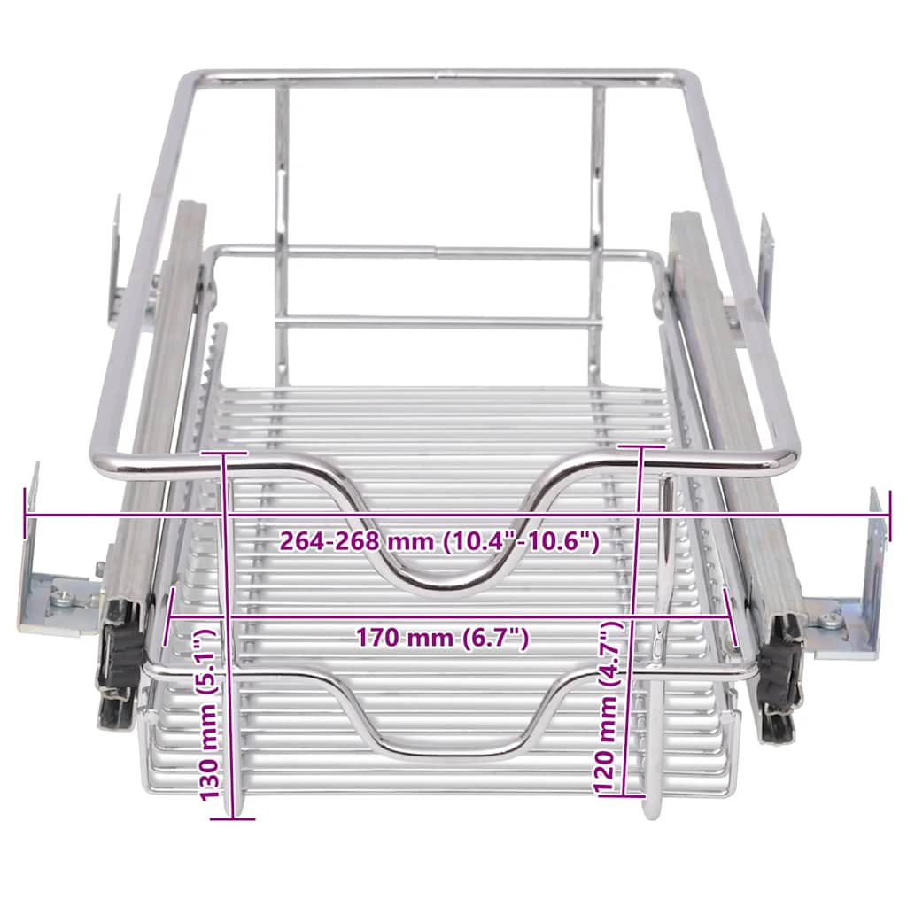 Pull-Out Wire Baskets 2 Pcs