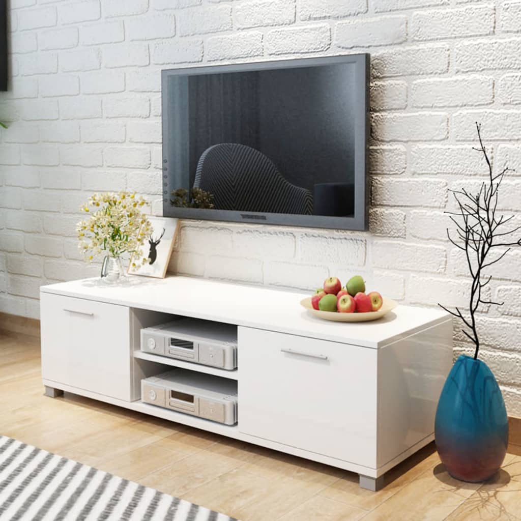 Tv Cabinet High-Gloss Black 120X40.5X35 Cm