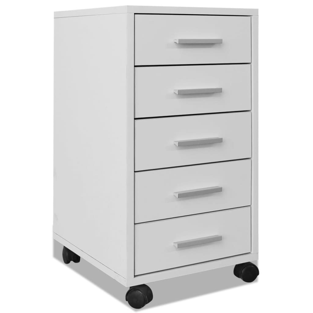 Office Drawer Unit With Castors 5 Drawers