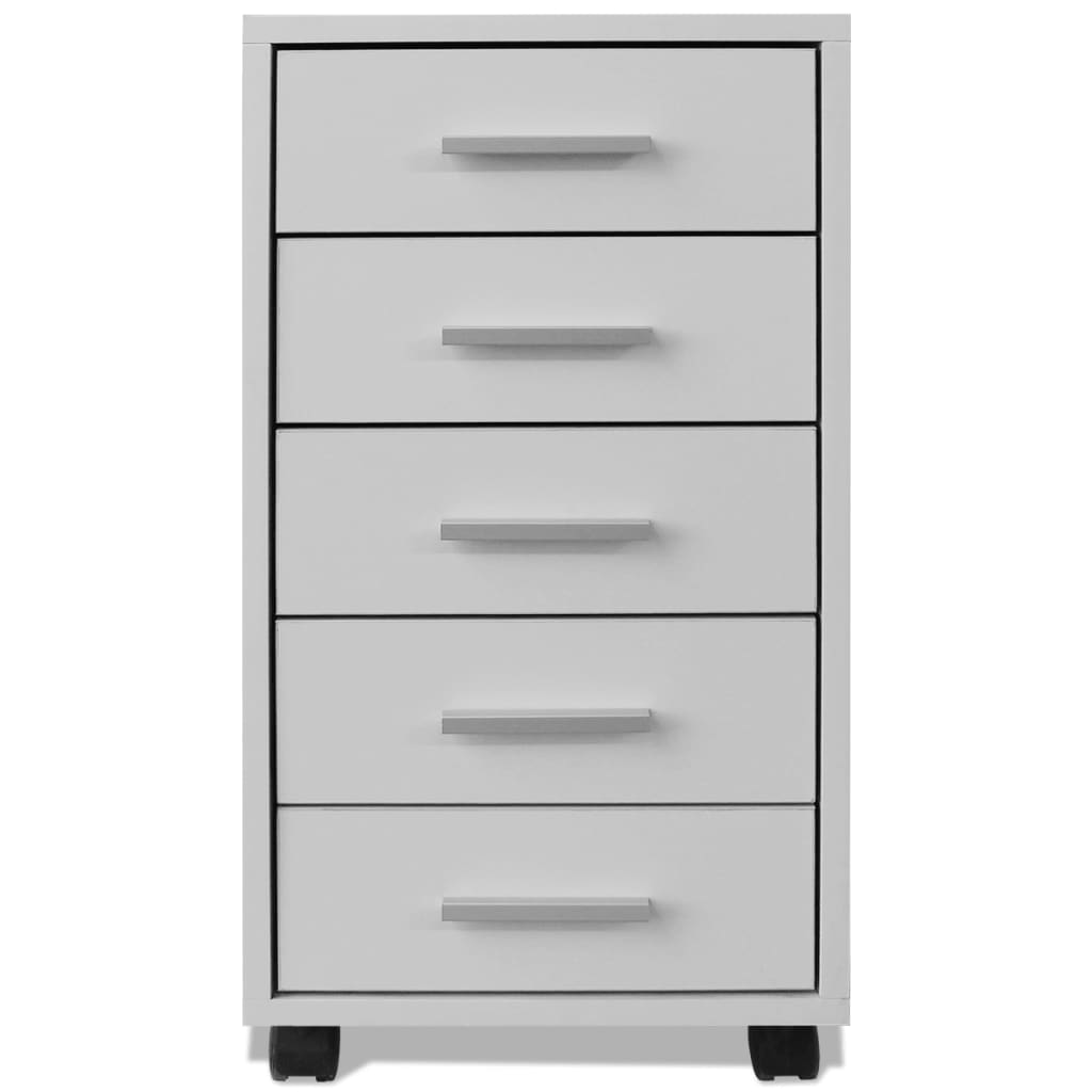 Office Drawer Unit With Castors 5 Drawers