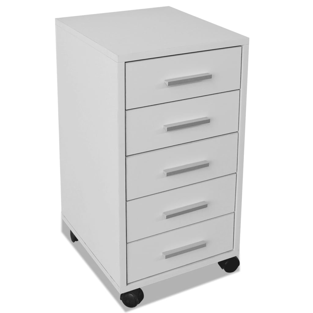 Office Drawer Unit With Castors 5 Drawers