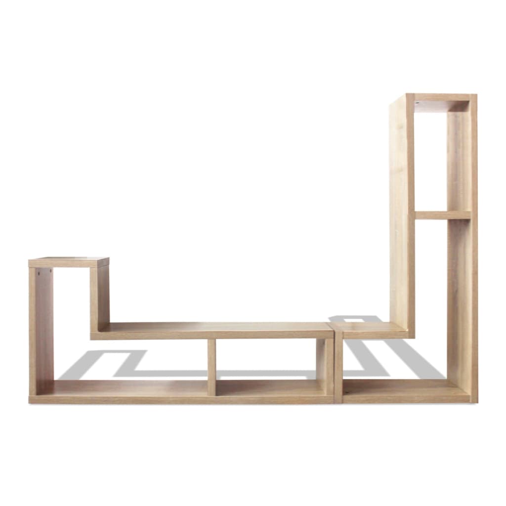 Tv Cabinet Double L-Shaped Oak
