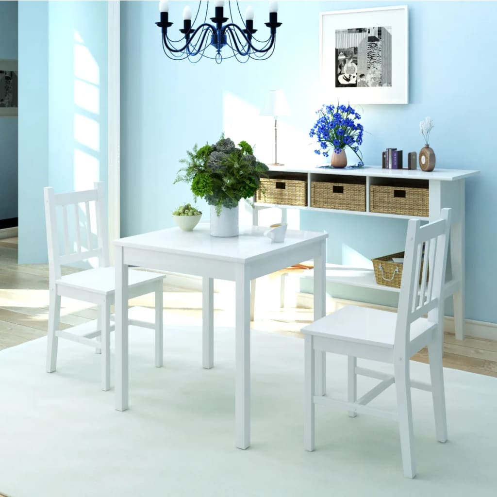 Three Piece Dining Set Pinewood