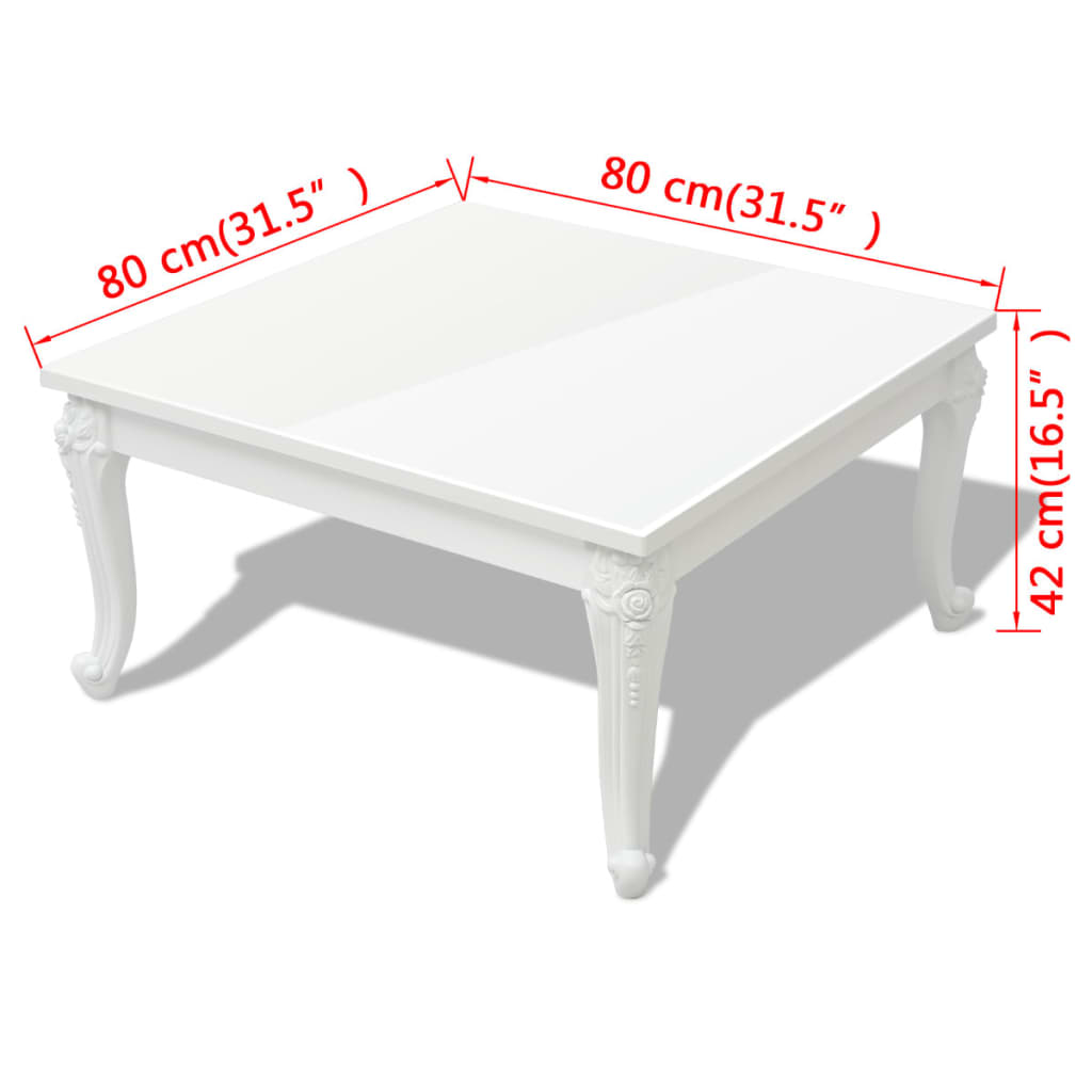 Coffee Table High Gloss White
