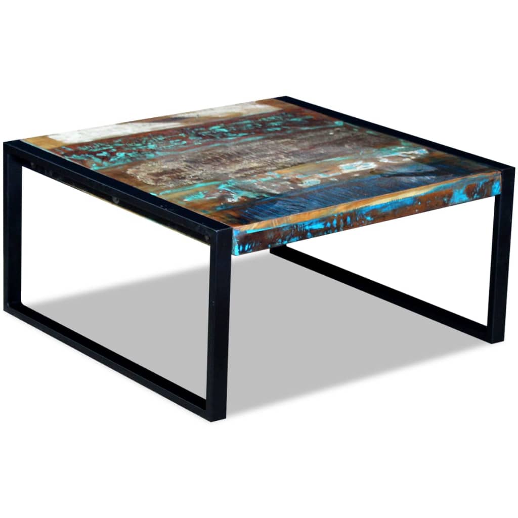 Coffee Table Solid Reclaimed Wood 80X80X40 Cm