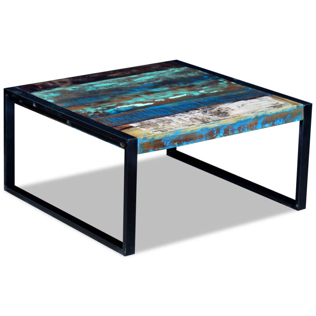 Coffee Table Solid Reclaimed Wood 80X80X40 Cm