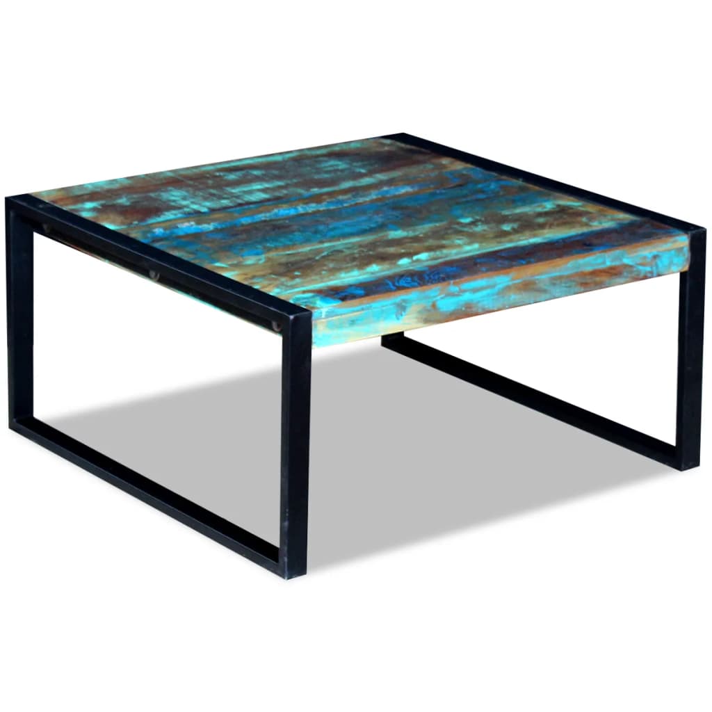 Coffee Table Solid Reclaimed Wood 80X80X40 Cm