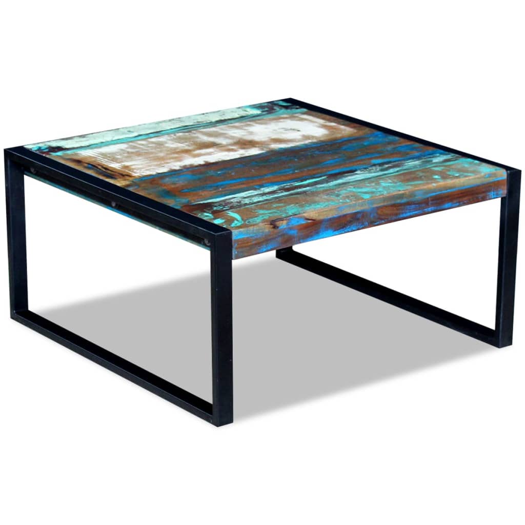 Coffee Table Solid Reclaimed Wood 80X80X40 Cm