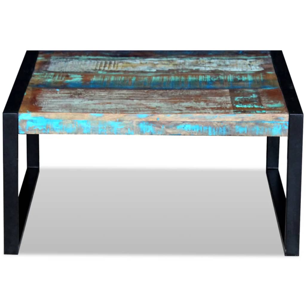 Coffee Table Solid Reclaimed Wood 80X80X40 Cm