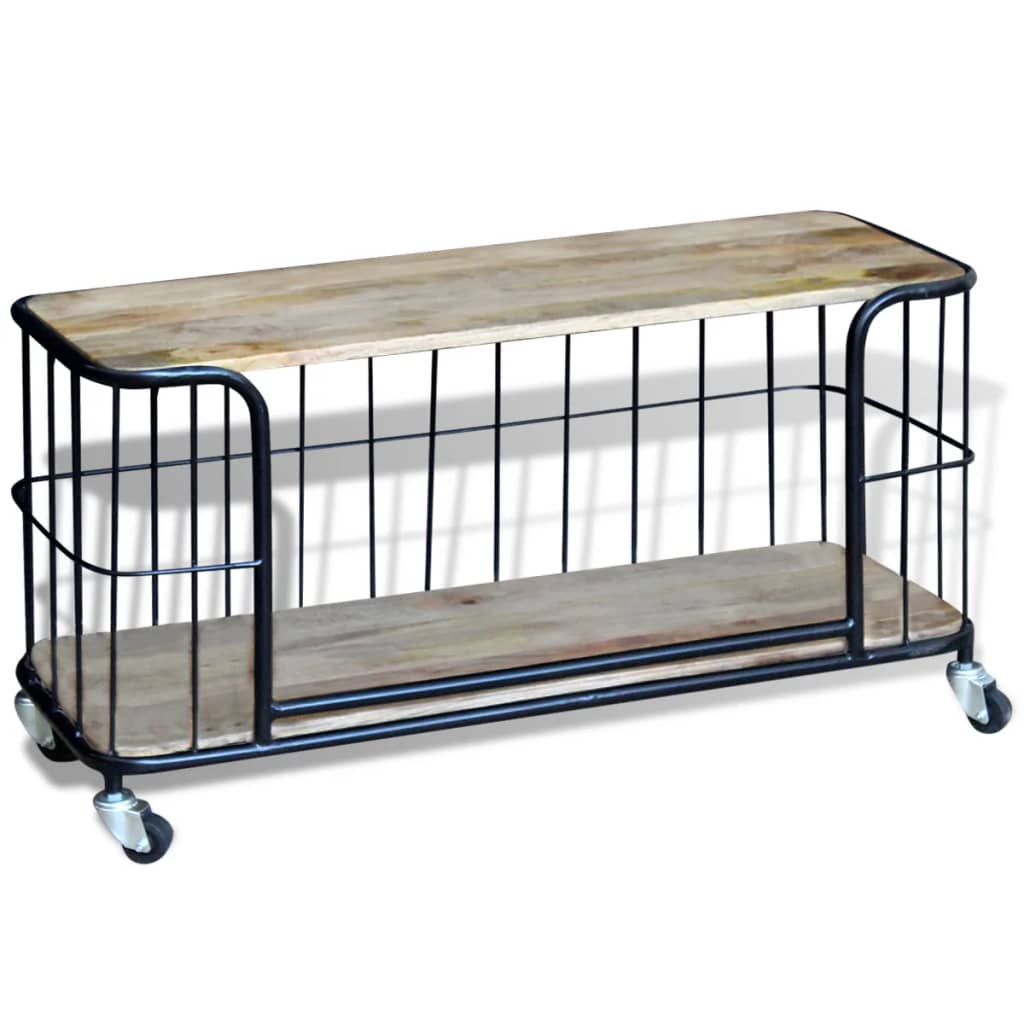 Tv Cabinet Solid Mango Wood 100X40X45 Cm