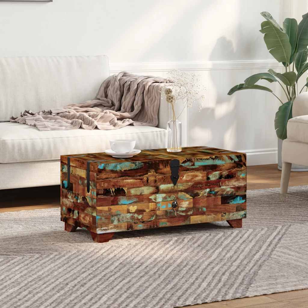 Coffee Table Solid Mango Wood 80X40X35 Cm