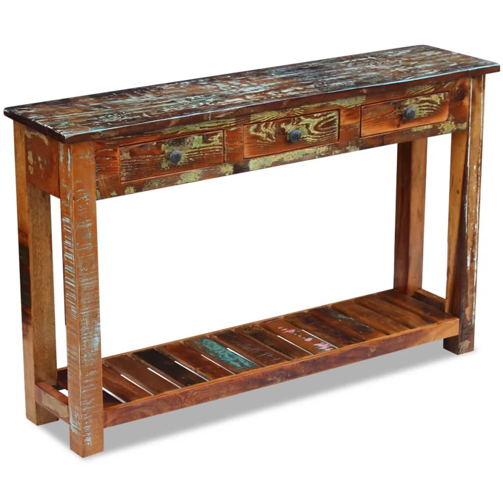 Console Table Solid Reclaimed Wood