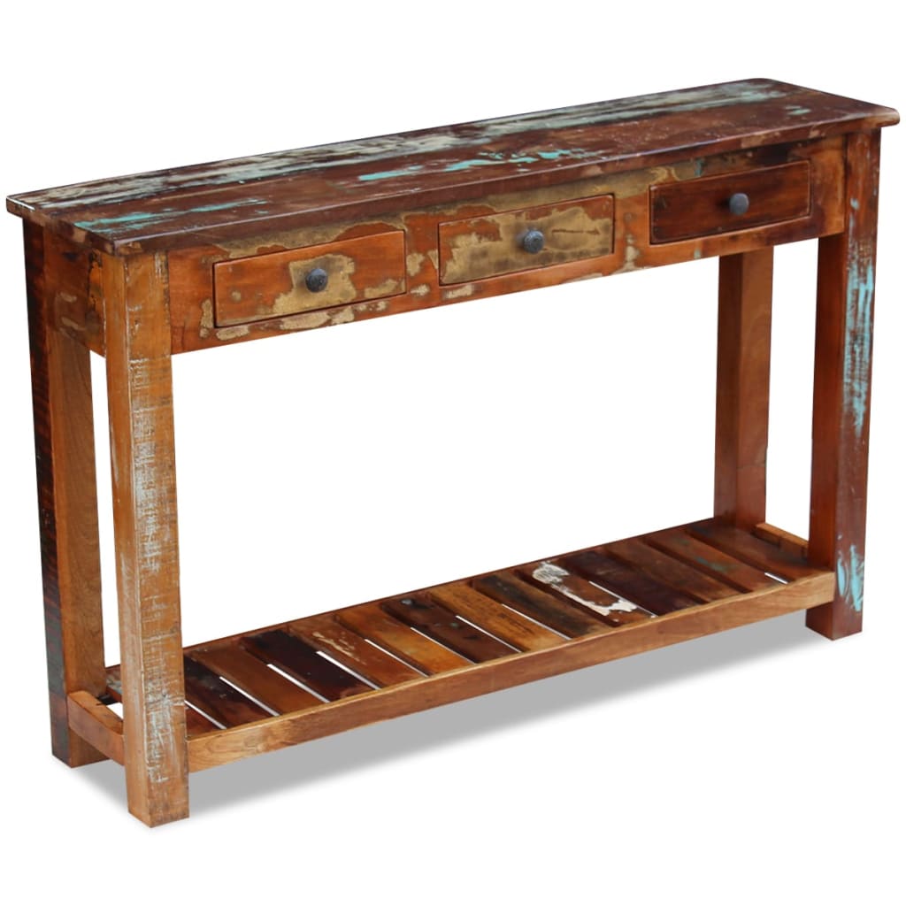 Console Table Solid Reclaimed Wood