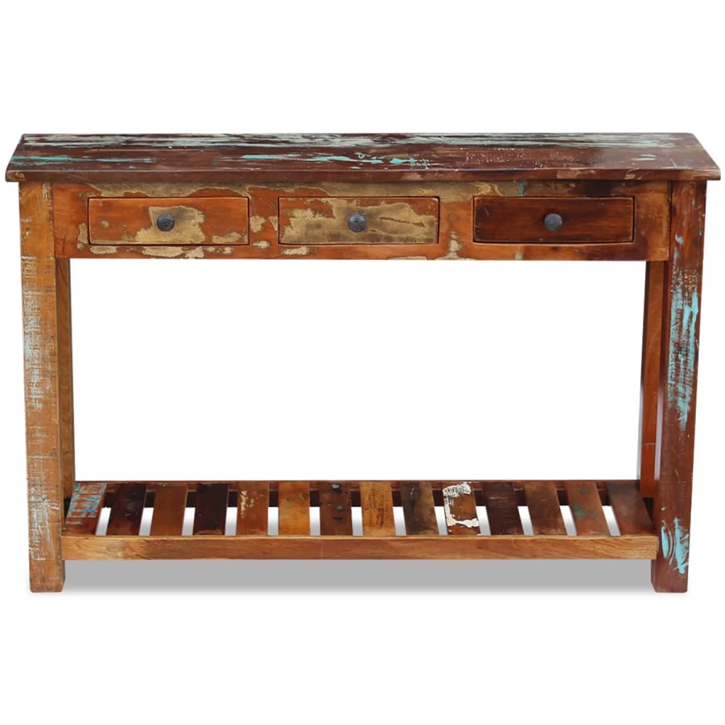 Console Table Solid Reclaimed Wood