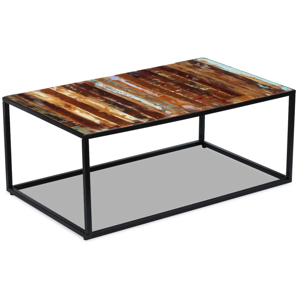 Coffee Table Solid Reclaimed Wood 100X60X40 Cm