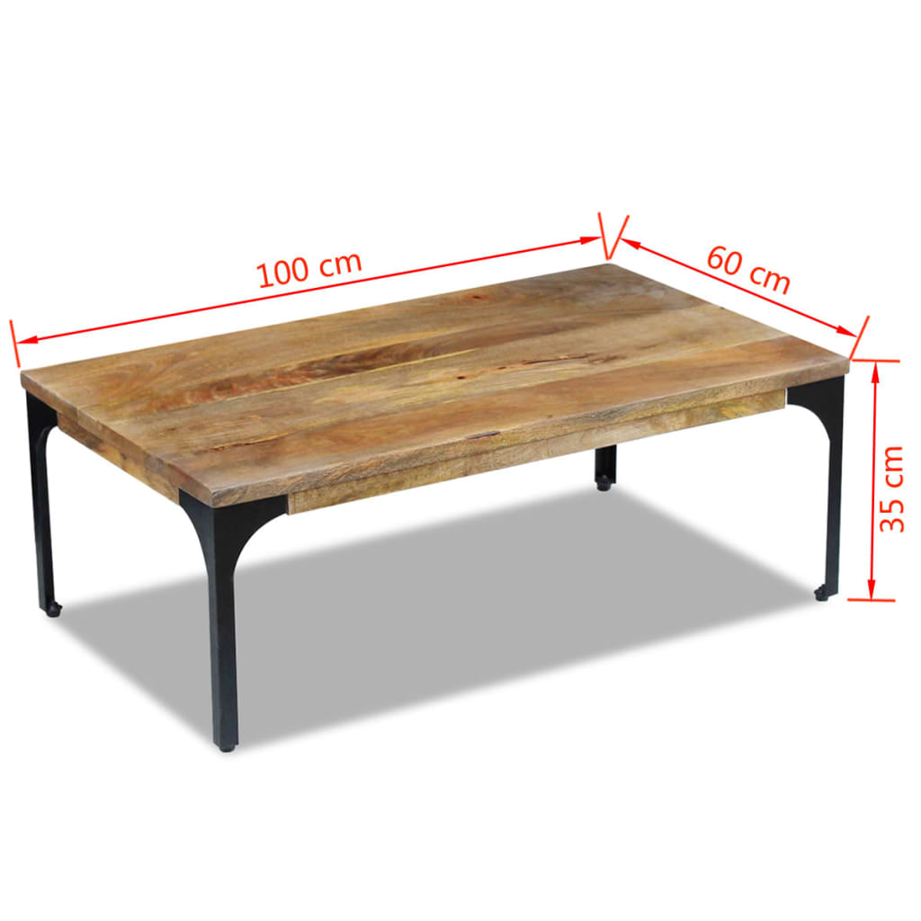 Coffee Table Mango Wood 100X60X35 Cm